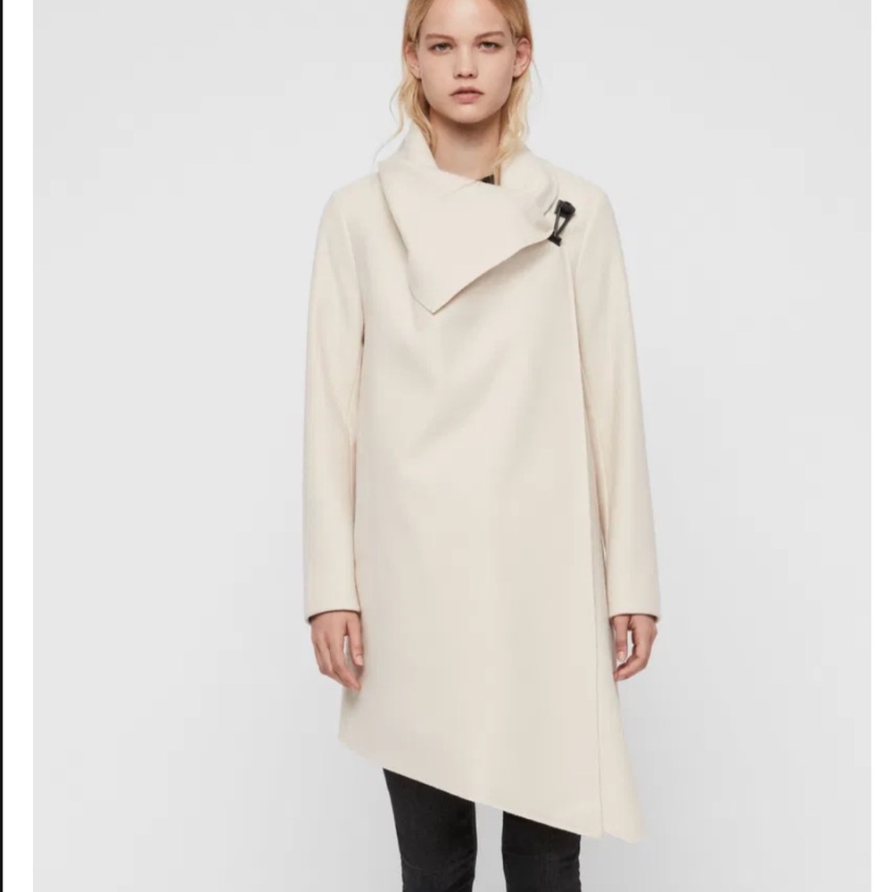 AllSaints Cream City Monument Coat - Picture 2 of 3